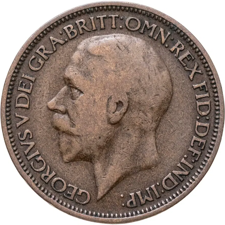 Великобритания 1/2 пенни (penny) 1926, аверс