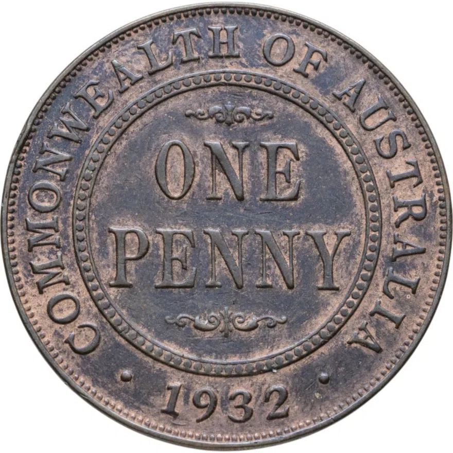 Австралия 1 пенни (penny) 1932, реверс