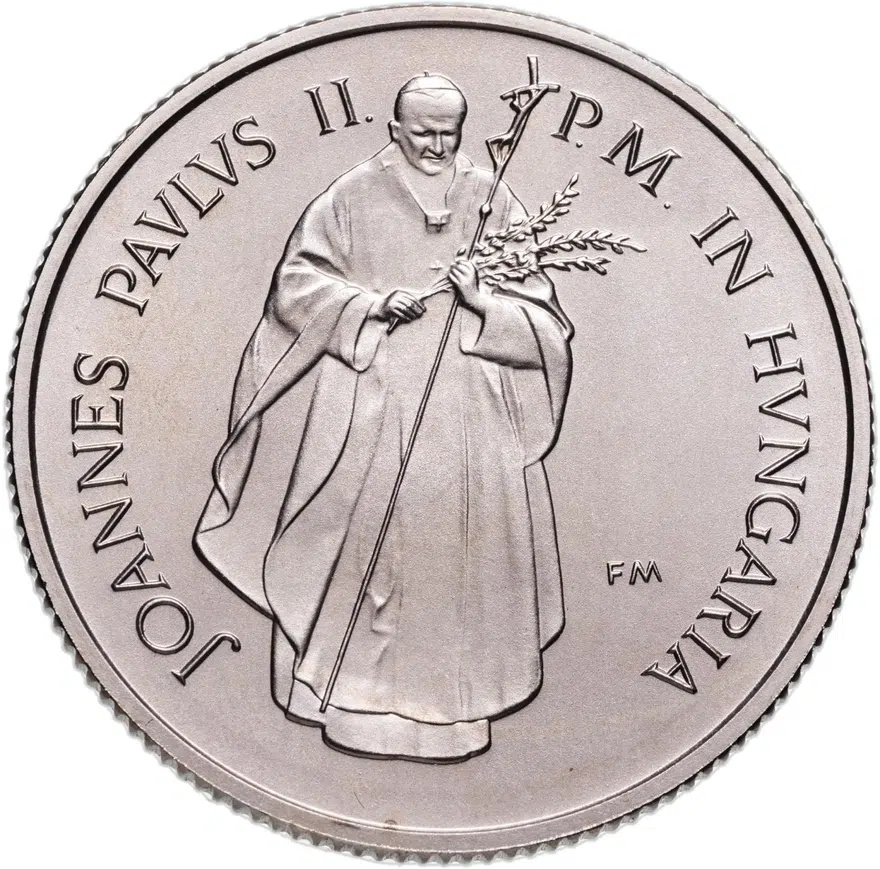 Венгрия 100 форинтов (forint) 1991  Визит Папы Римского, аверс