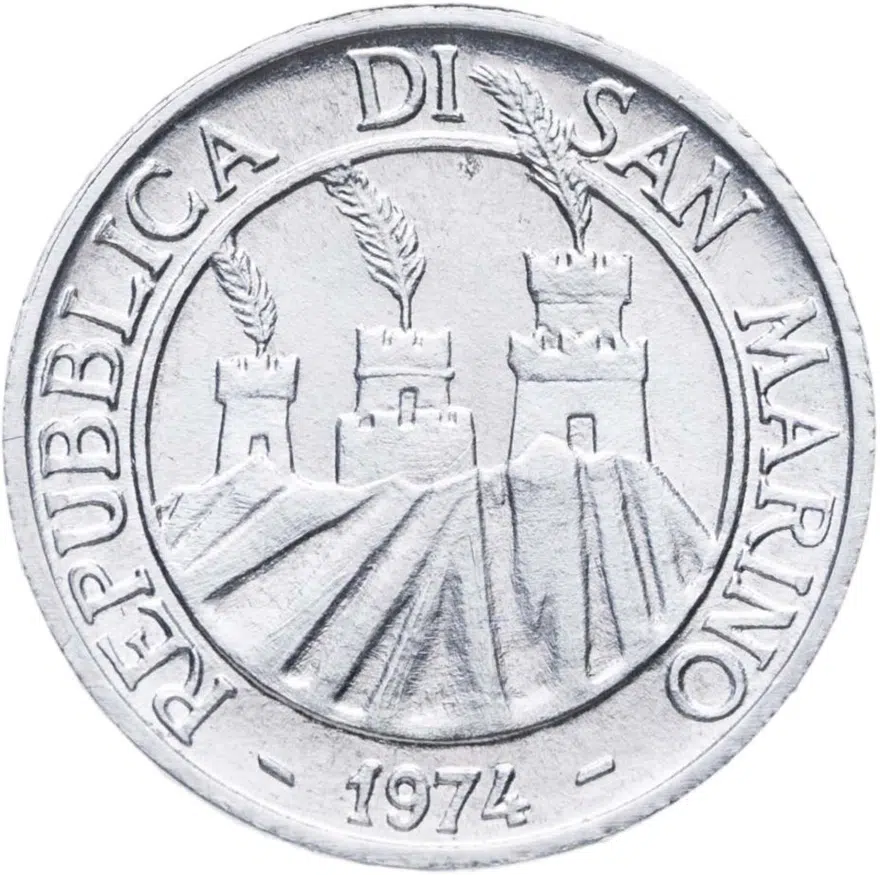 Сан-Марино 1 лира (lira) 1974, реверс