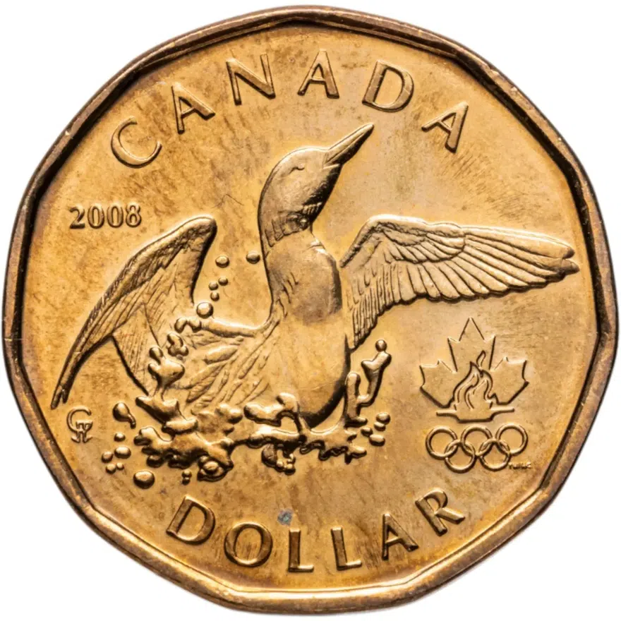 Канада 1 доллар (dollar) 2008 "XXIX летние Олимпийские игры, Пекин 2008", аверс