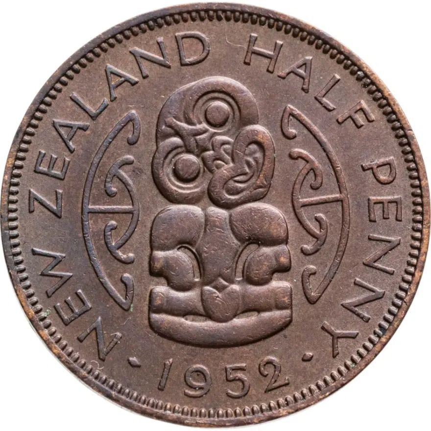 Новая Зеландия 1/2 пенни (penny) 1952