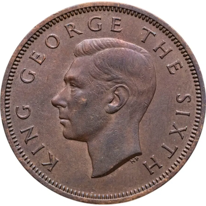 Новая Зеландия 1/2 пенни (penny) 1952, реверс