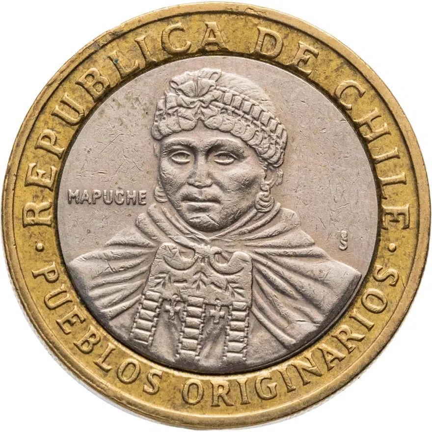 Чили 100 песо (pesos) 2008, реверс