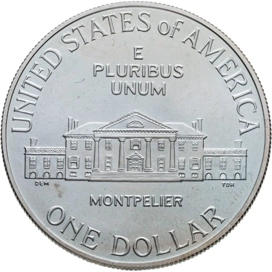 США 1 доллар (dollar) 1993 D  Билль о правах, Джеймс Мэдисон, реверс