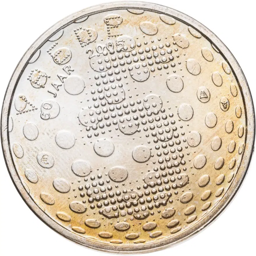 Нидерланды 5 евро (euro) 2005  60 лет освобождению, реверс