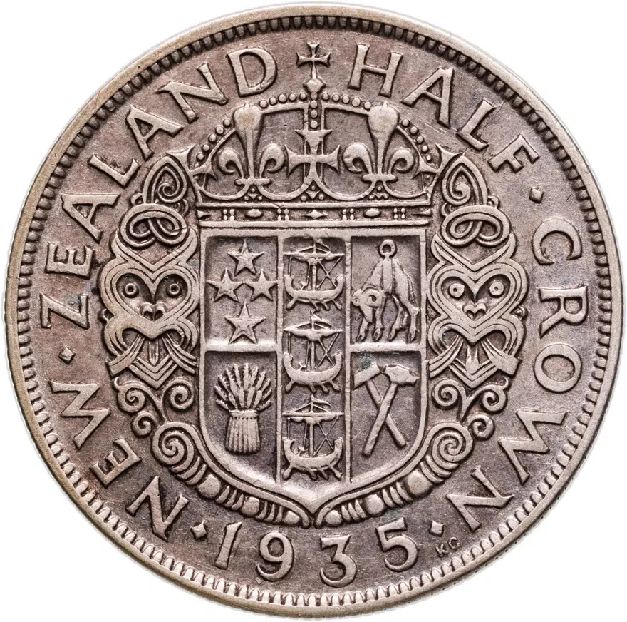 Новая Зеландия 1/2 кроны (crown) 1935, реверс