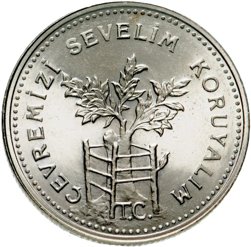 Турция 1000 лир (lira) 1990  Охрана окружающей среды