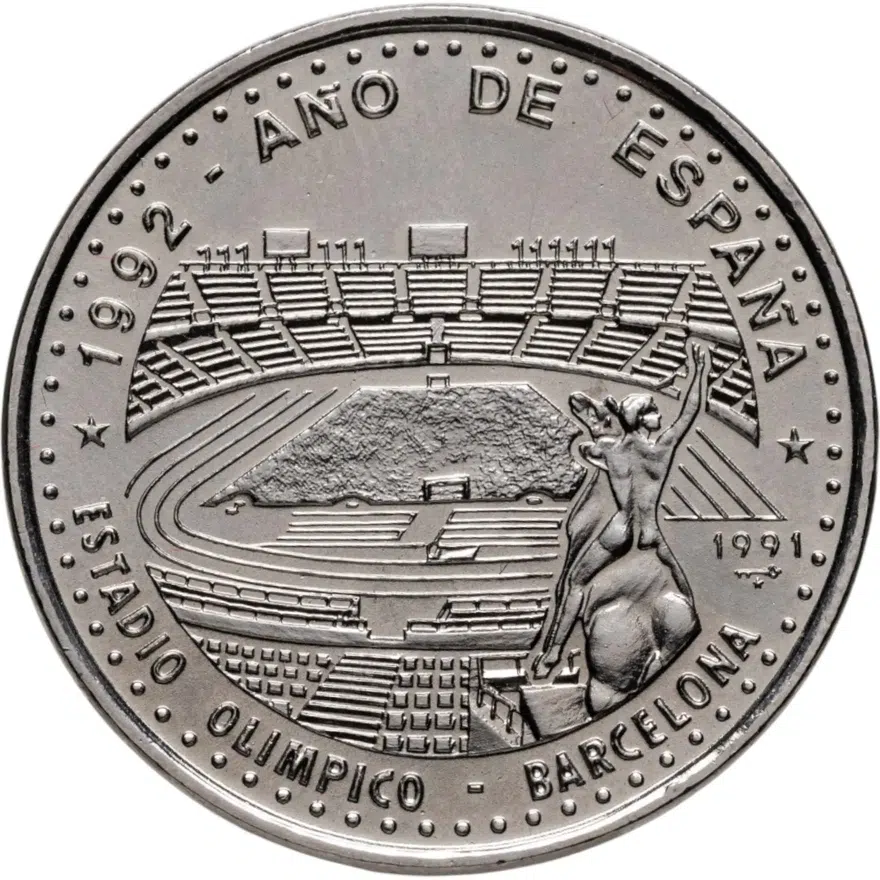 Куба 1 песо (peso) 1991 "Год Испании - Олимпийский стадион в Барселоне", аверс