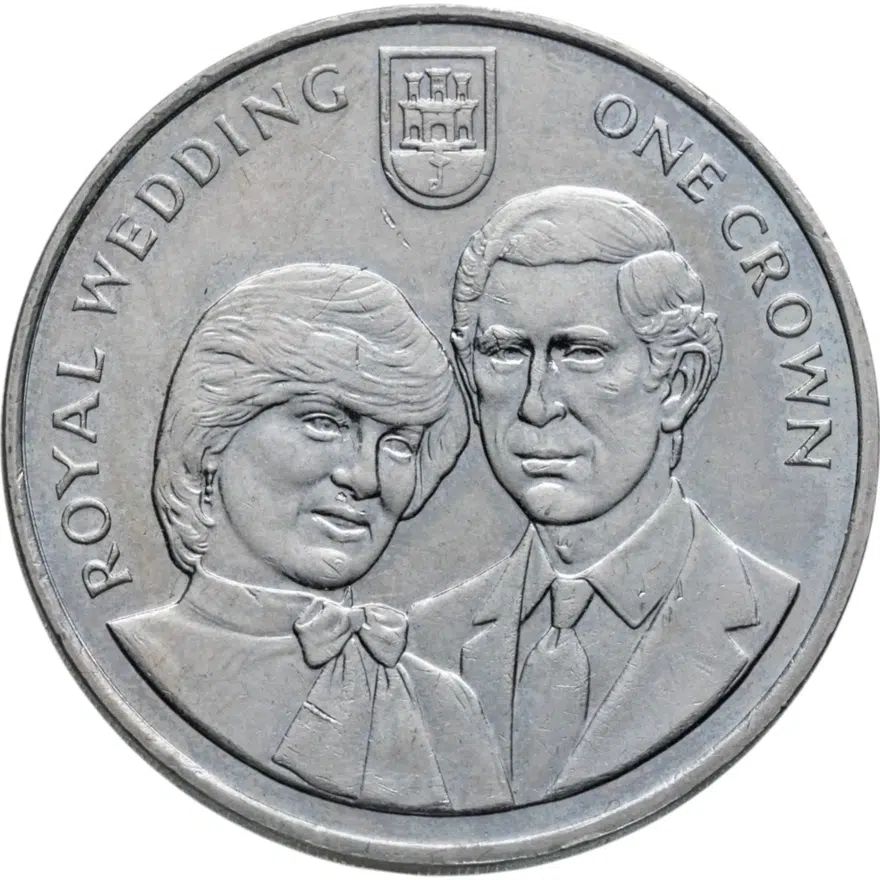 Гибралтар 1 крона (crown) 1981  Свадьба Принца Чарльза и Леди Дианы