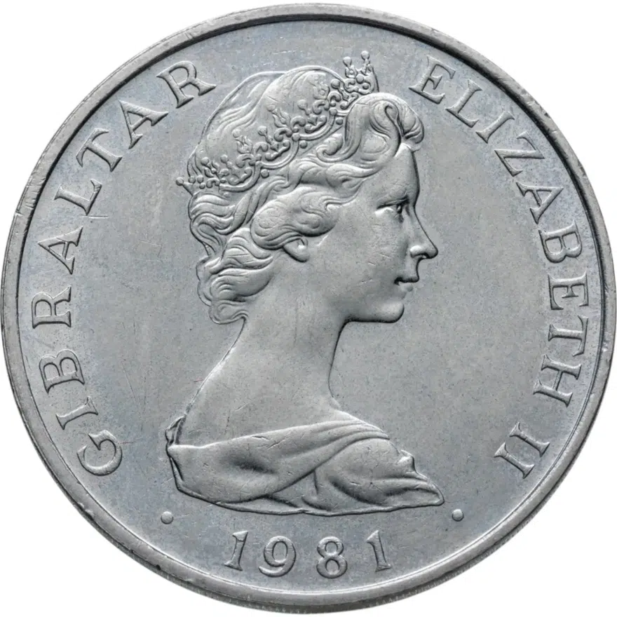 Гибралтар 1 крона (crown) 1981  Свадьба Принца Чарльза и Леди Дианы, реверс