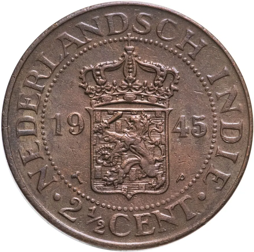 Голландская Ост-Индия 2 1/2 цента (cent) 1945