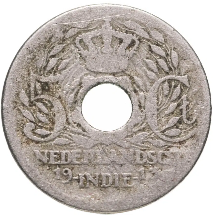 Голландская Ост-Индия 5 центов (cents) 1913, аверс