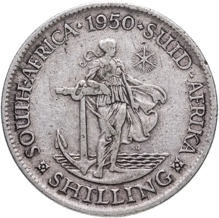 ЮАР 1 шиллинг (shilling) 1950, реверс
