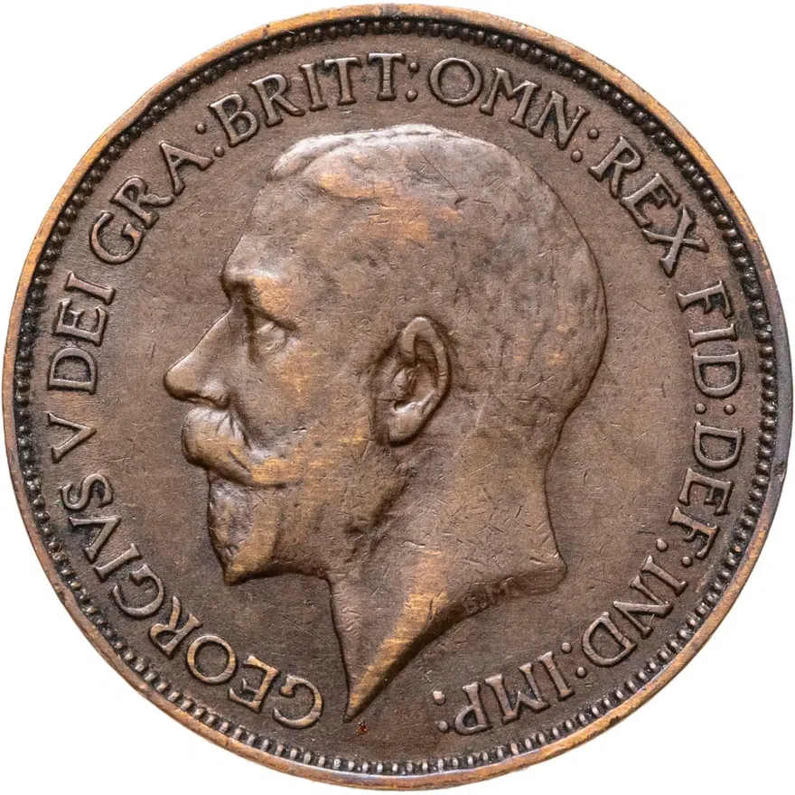 Великобритания 1/2 пенни (penny) 1921, реверс