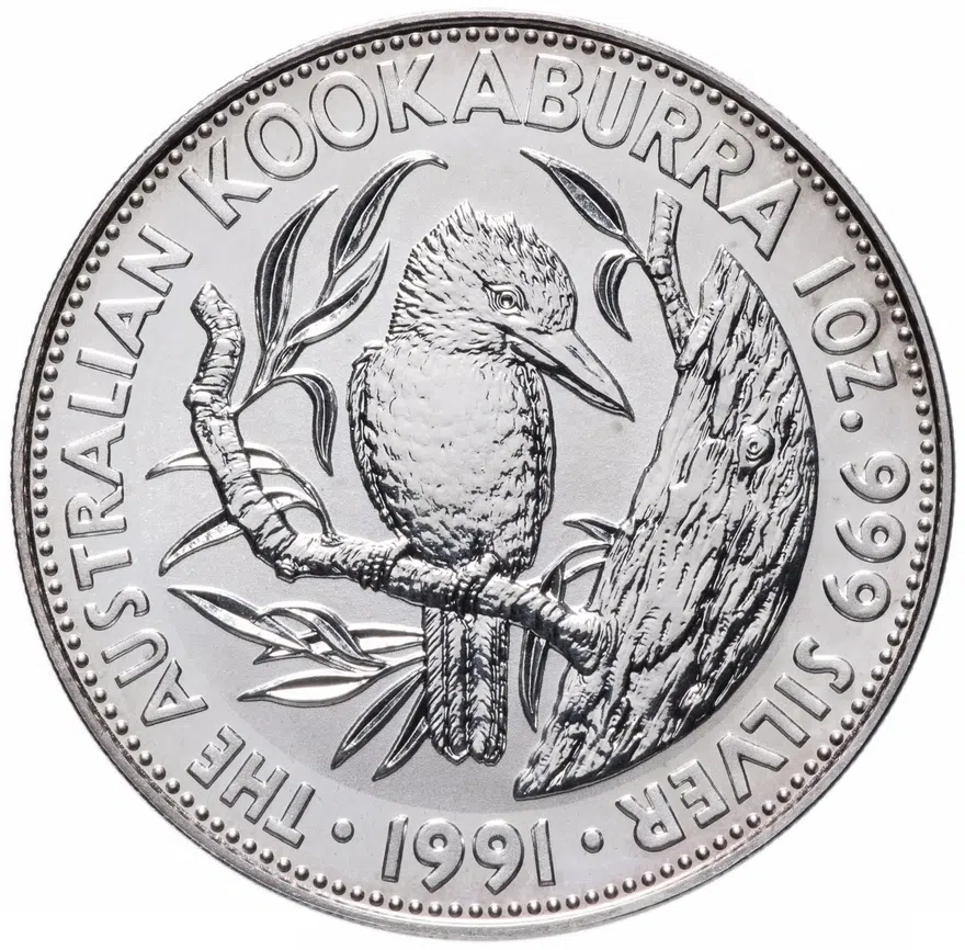 Австралия 1 доллар 1991 "Австралийская Кукабарра"