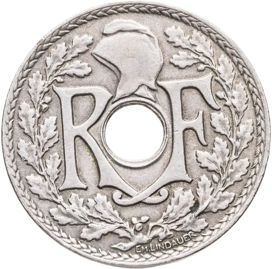 Франция 25 сантимов (centimes) 1923