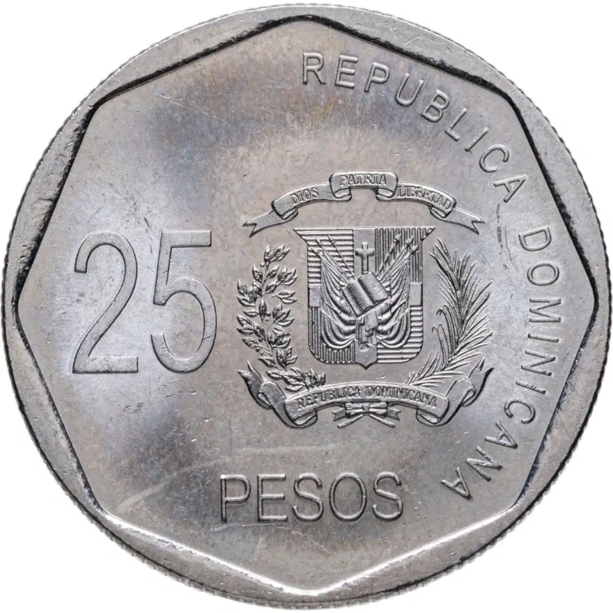 Доминиканская Республика 25 песо (pesos) 2008, реверс