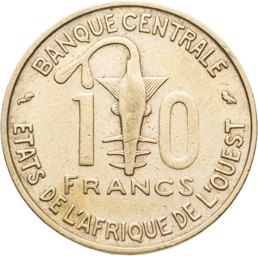 Западная Африка (BCEAO) 10 франков (francs) 1970