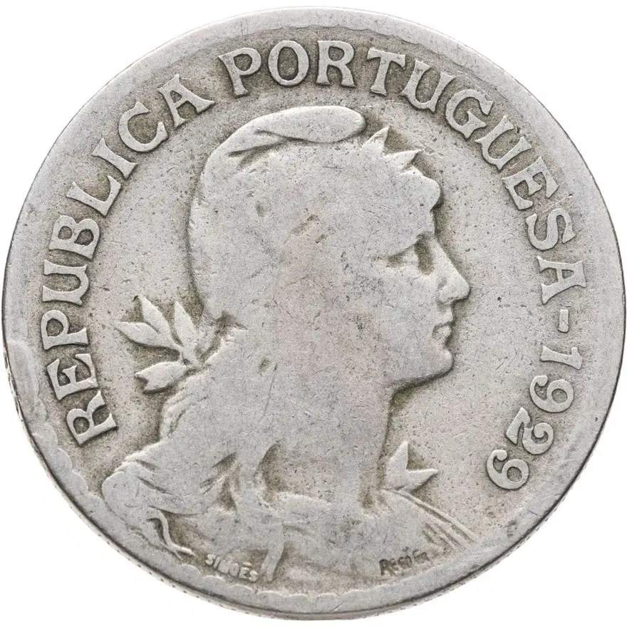 Португалия 1 эскудо (escudo) 1929, реверс