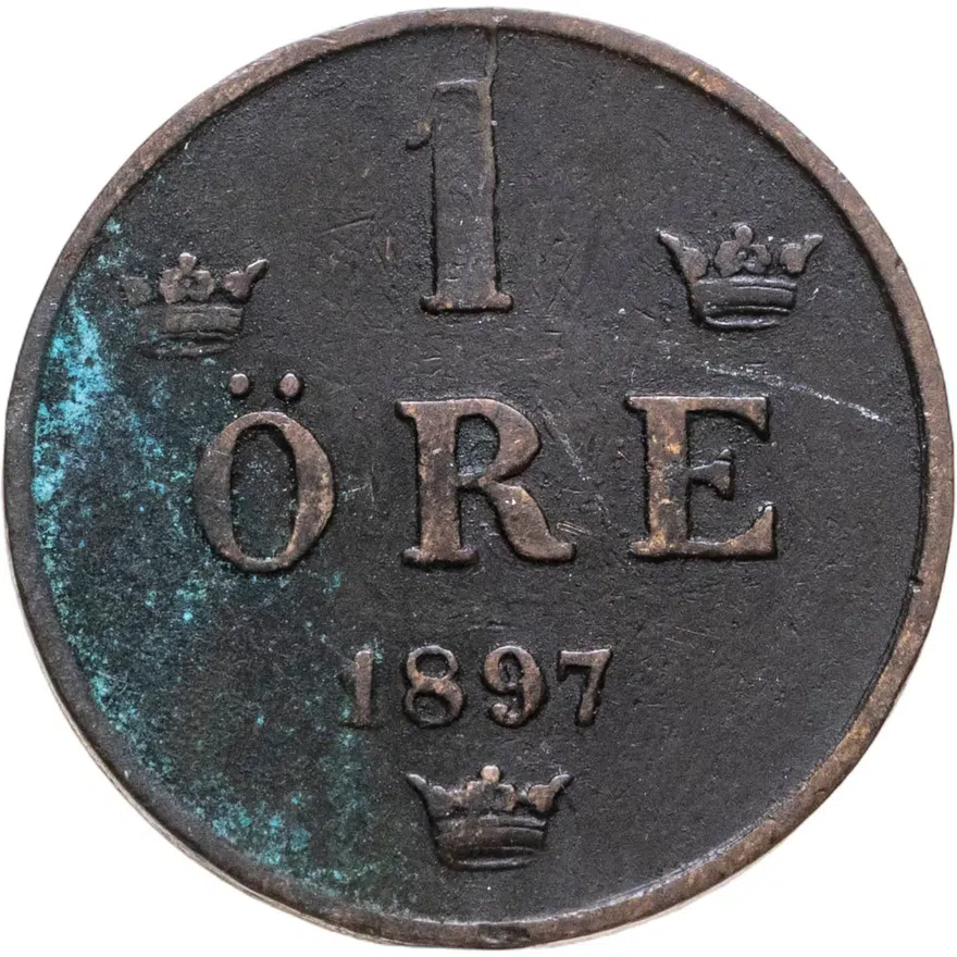 Швеция 1 эре (ore) 1897