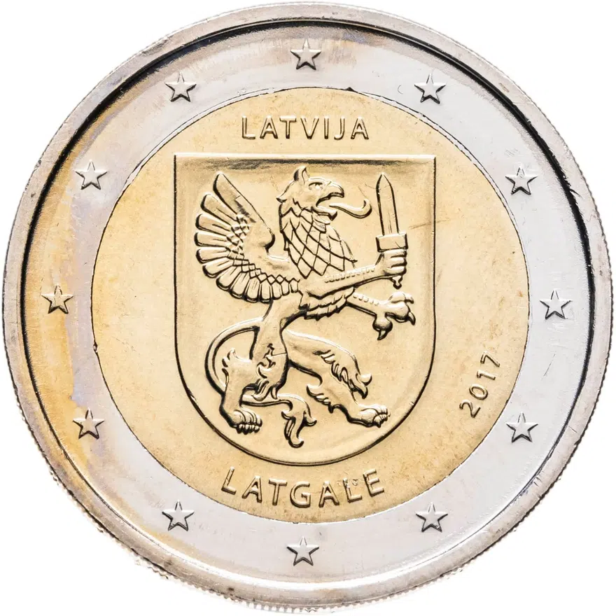 Латвия 2 евро (euro) 2017 Исторические области Латвии - Латгалия