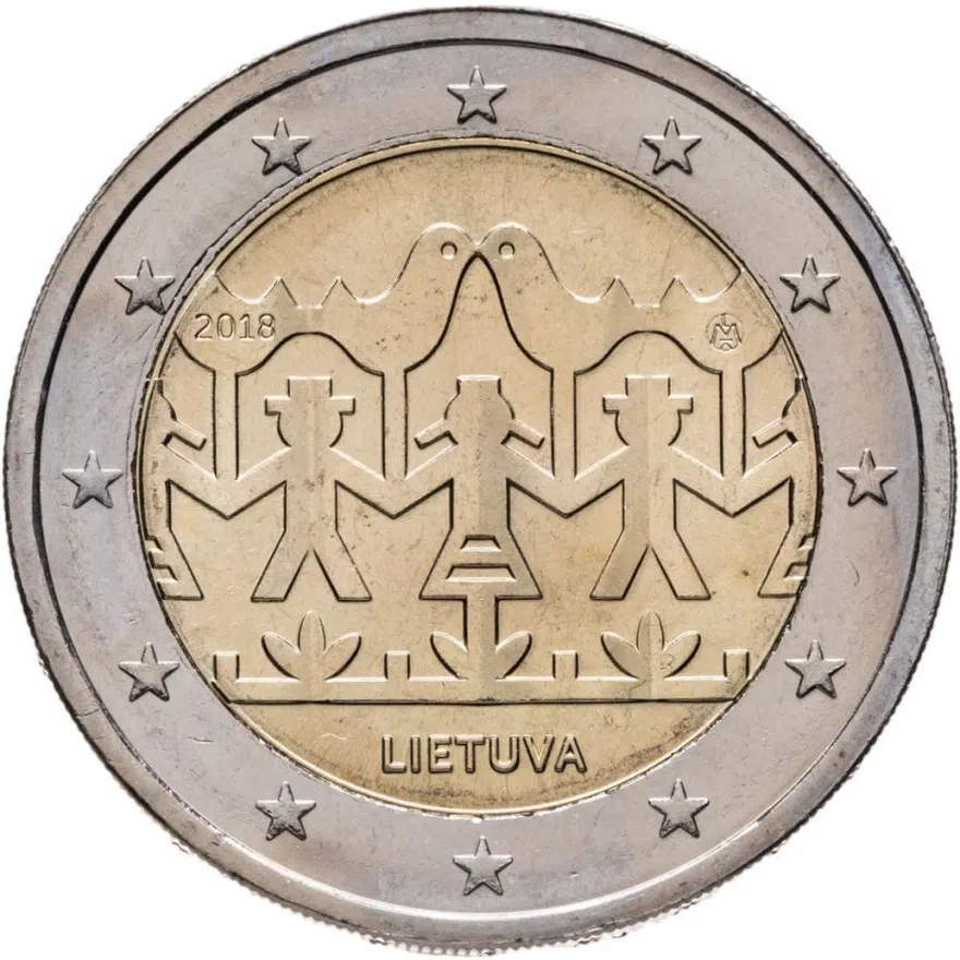 Литва 2 евро (euro) 2018 Фестиваль песни и танца Литвы