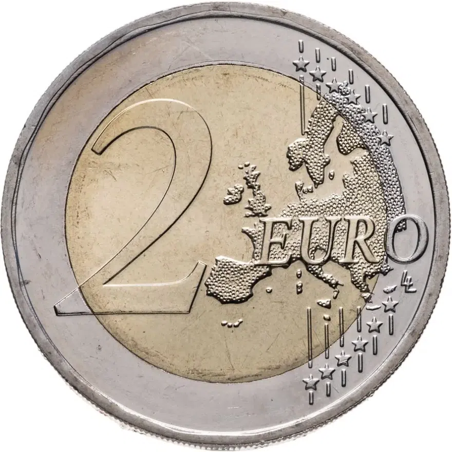 Германия 2 евро (euro) 2018 "D" - Мюнхен 100 лет со дня рождения Гельмута Шмидта, реверс