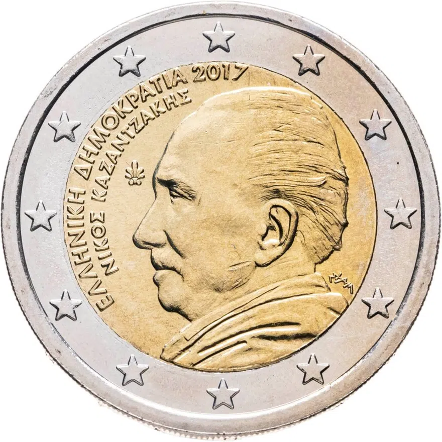 Греция 2 евро (euro) 2017 60 лет со дня смерти Никоса Казандзакиса