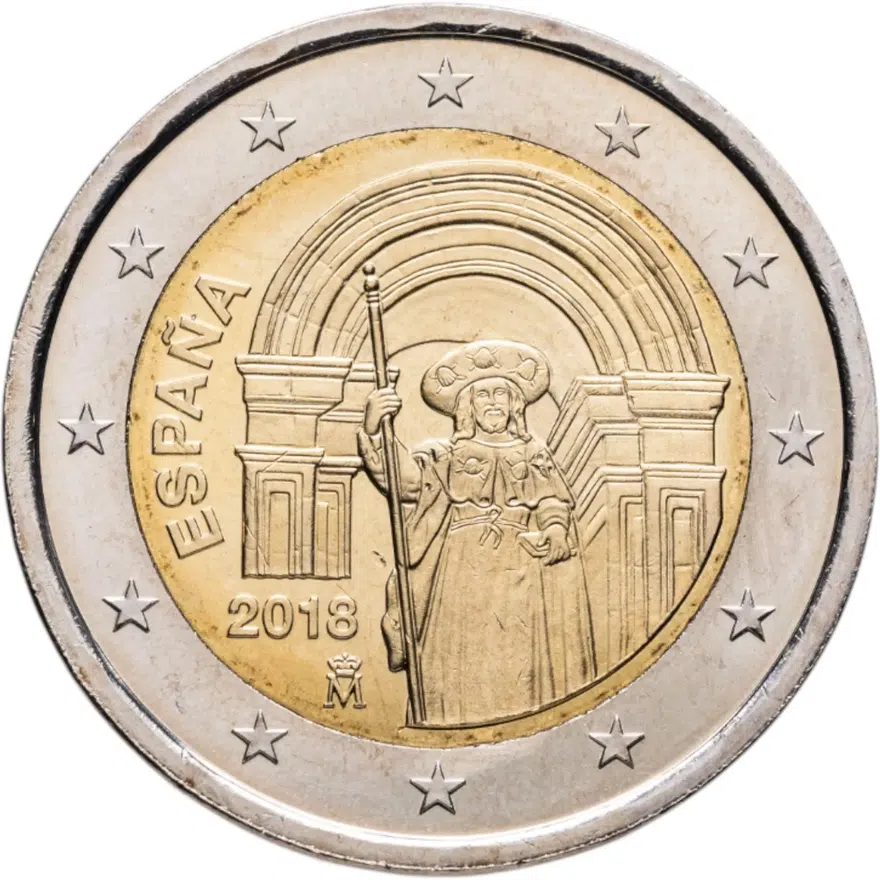 Испания 2 евро (euro) 2018 "ЮНЕСКО - Сантьяго-де-Компостела"
