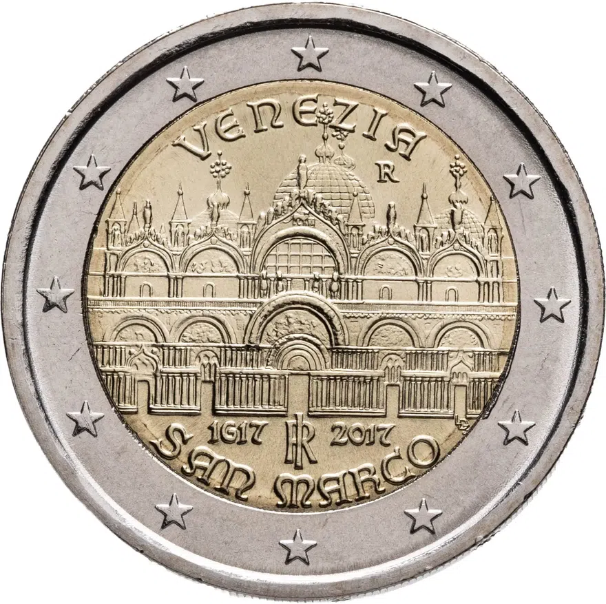 Италия 2 евро (euro) 2017 400 лет со дня постройки Собора Святого Марка