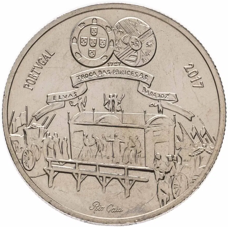 Португалия 5 евро (euro) 2017 "Королевы Европы - Барбара Португальская", реверс