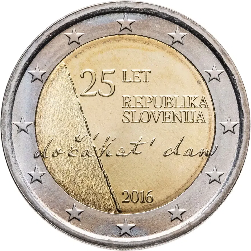 Словения 2 евро 2016 25 лет Независимости