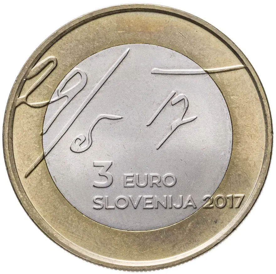 Словения 3 евро (euro) 2017  100 лет майской декларации, аверс
