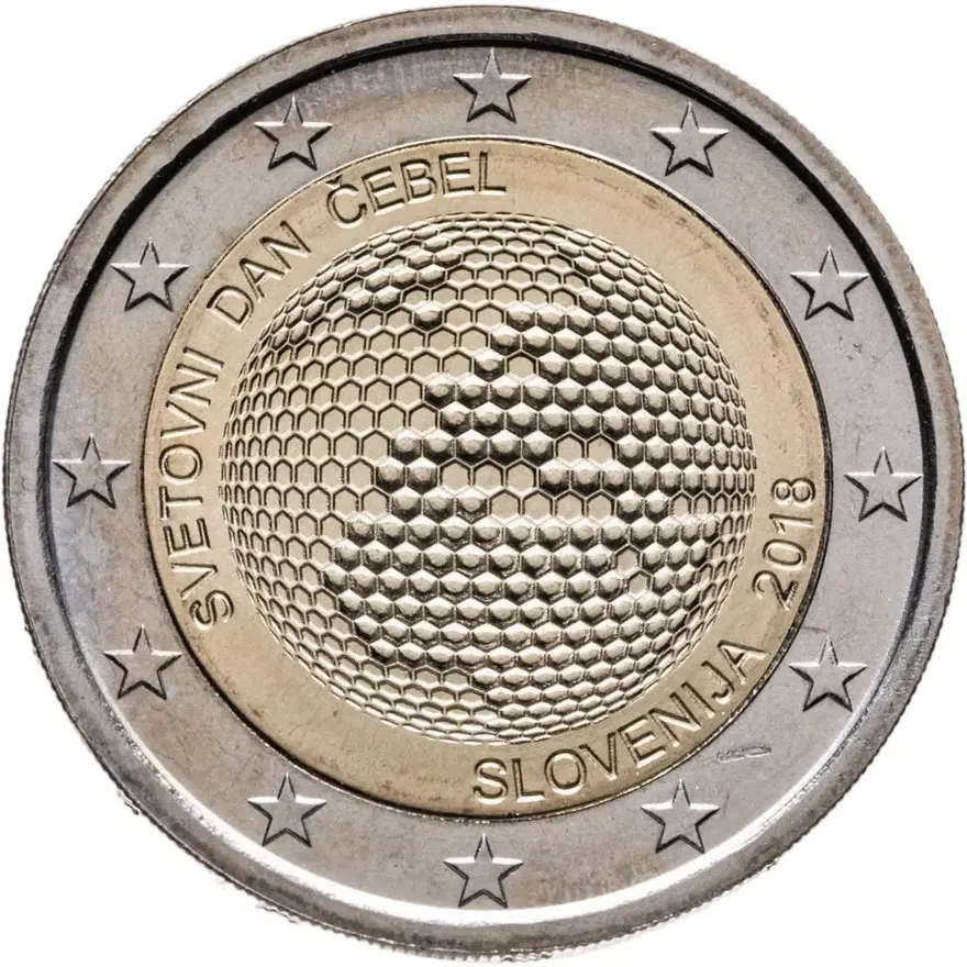 Словения 2 евро (euro) 2018  Всемирный день пчеловодства