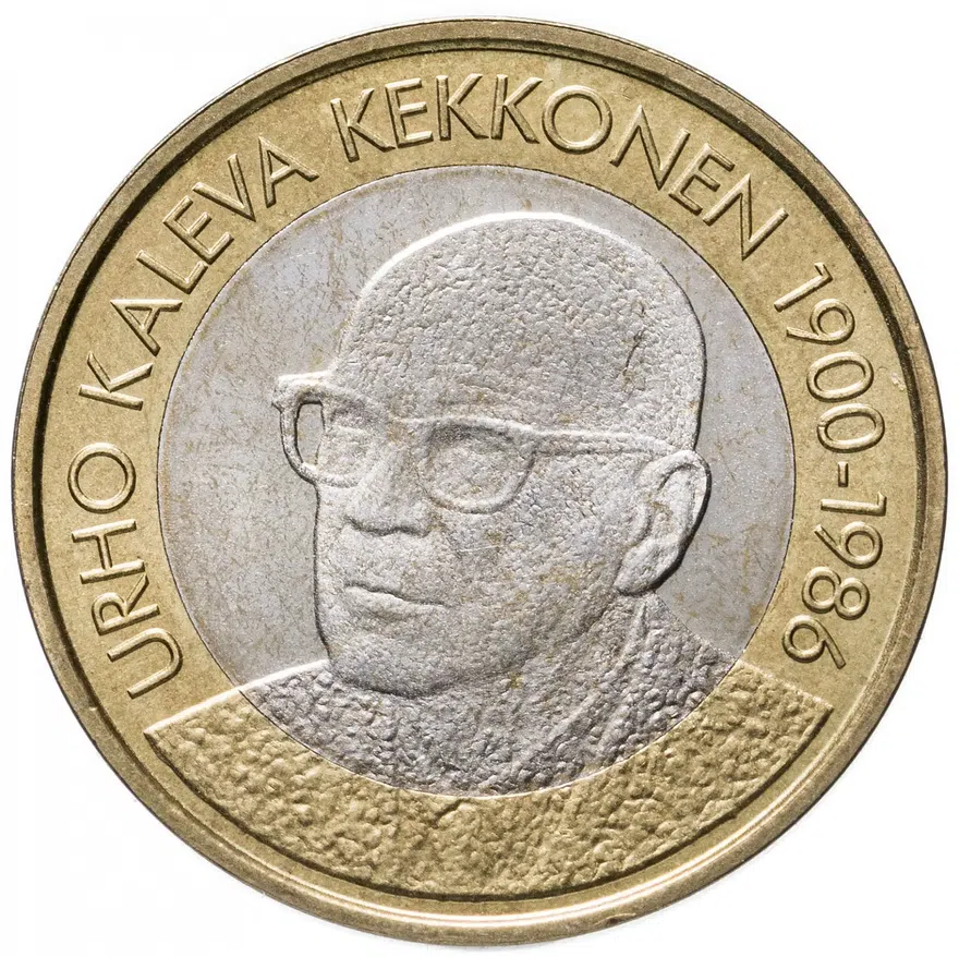 Финляндия 5 евро (euro) 2017  Президенты Финляндии - Урхо Калева Кекконен (1956-1981), реверс