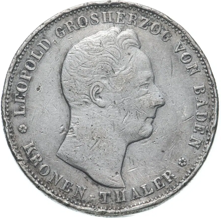 Баден 1 талер (кроненталер, kronentaler) 1836  Празднование Таможенного союза