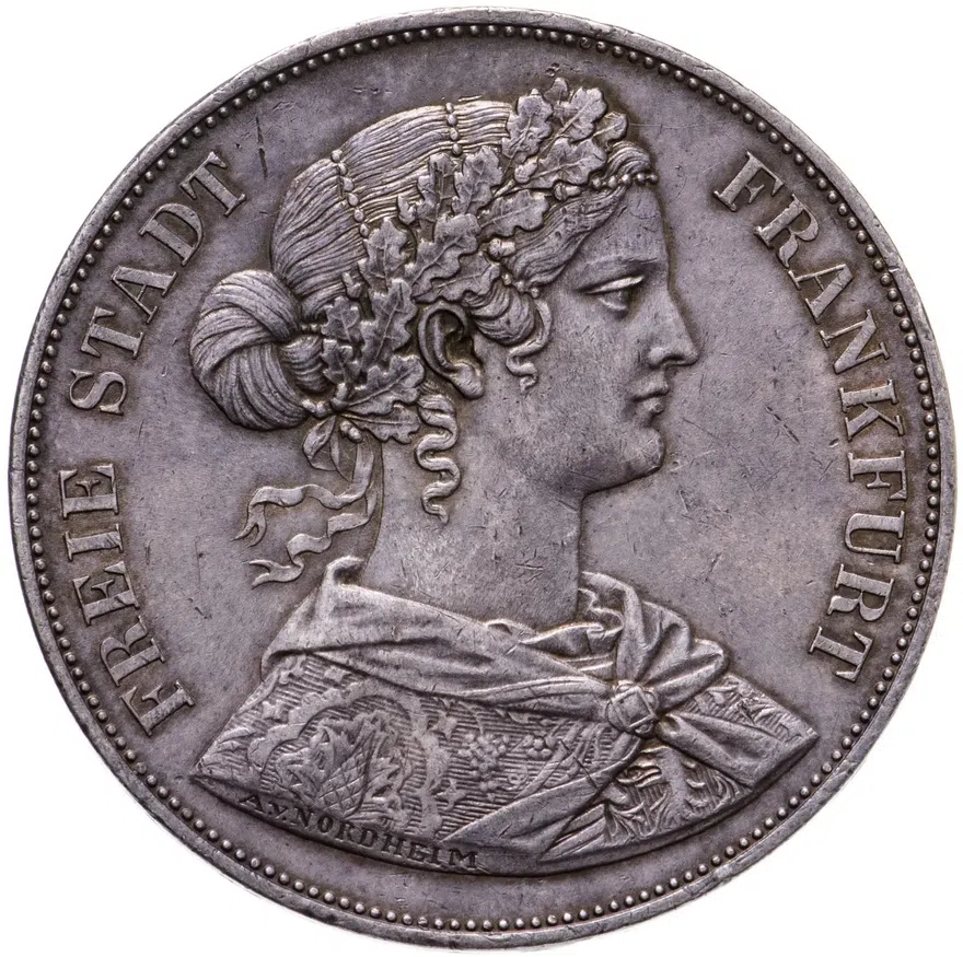 Франкфурт 2 талера (союзных талера, vereinsthaler) 1861