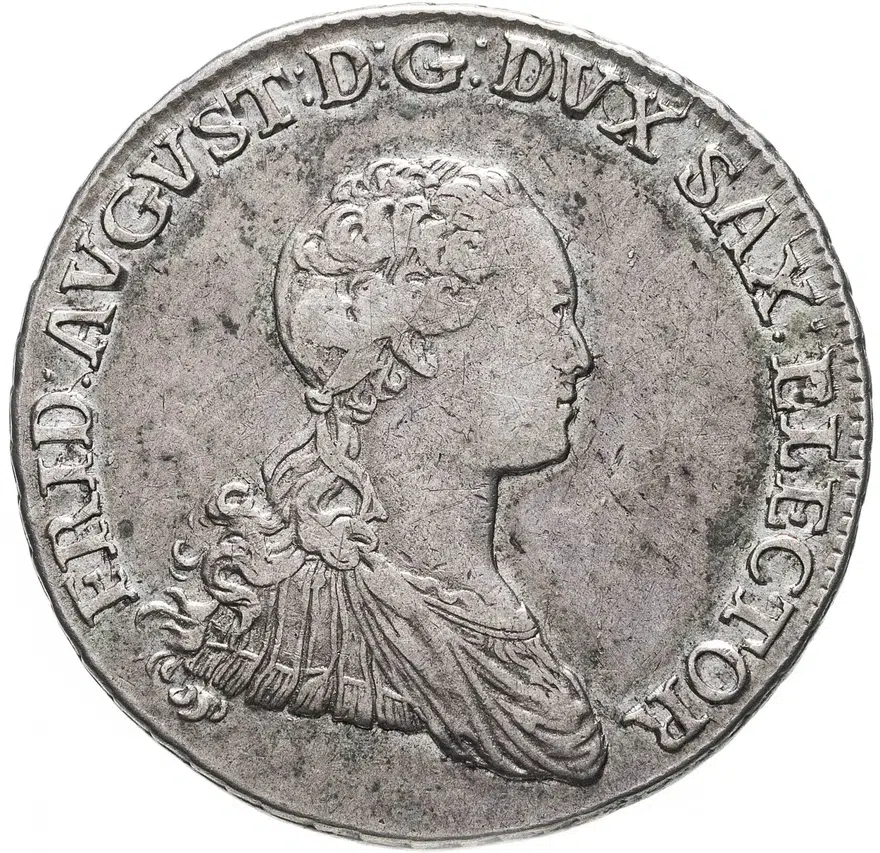 Саксония 2/3 талера (thaler) 1765, аверс