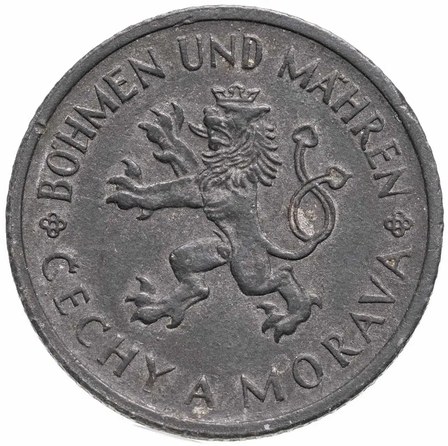 Богемия и Моравия 1 крона (koruna) 1943, реверс