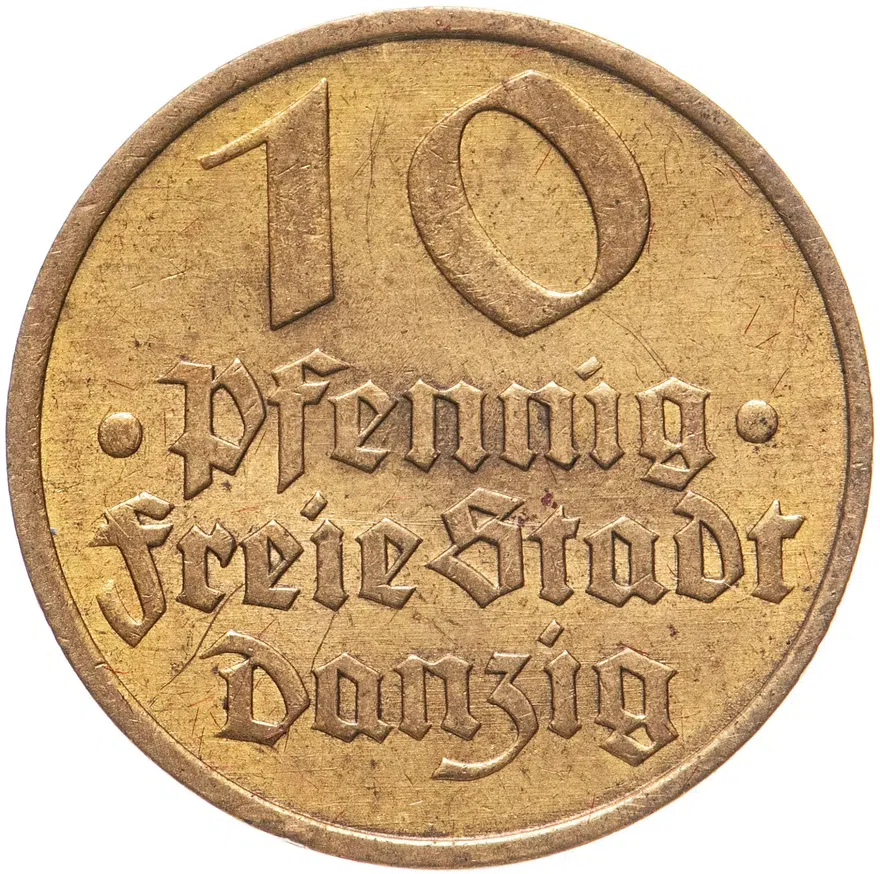 Данциг 10 пфеннигов (pfennig) 1932