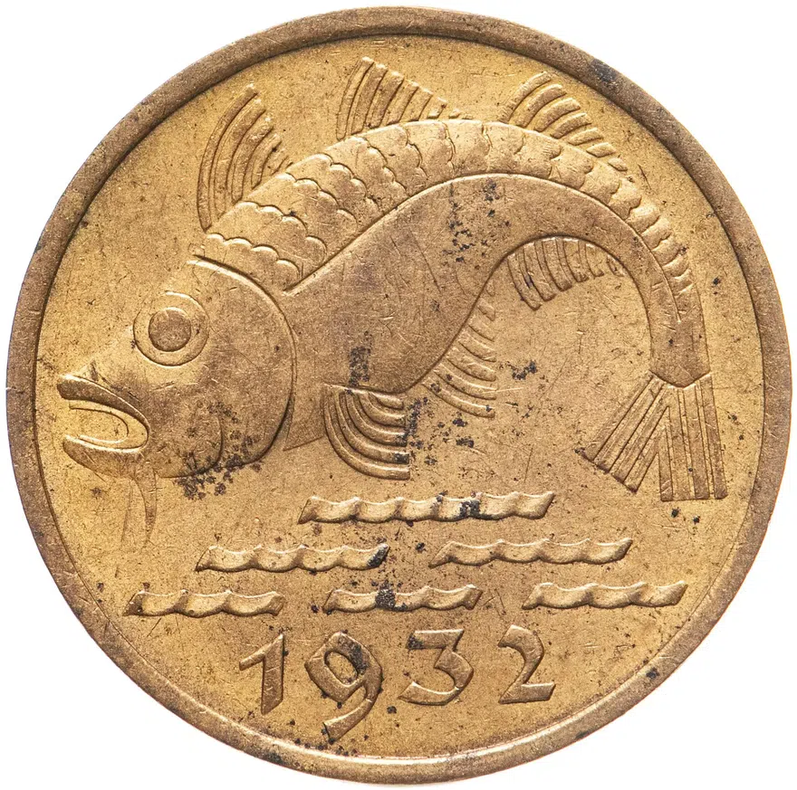 Данциг 10 пфеннигов (pfennig) 1932, реверс
