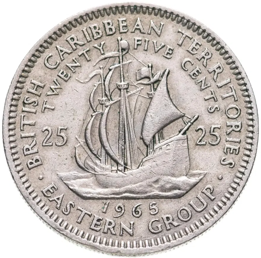 Восточные Карибы 25 центов (cents) 1965