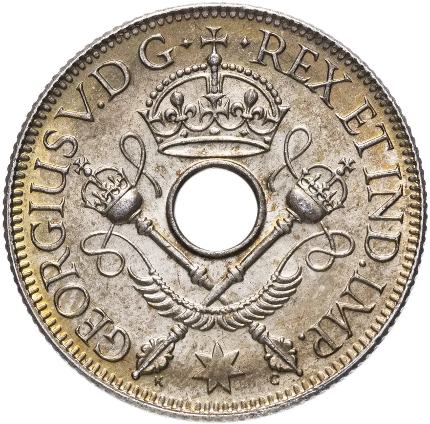 Новая Гвинея 1 шиллинг (shilling) 1935 Георг V, аверс