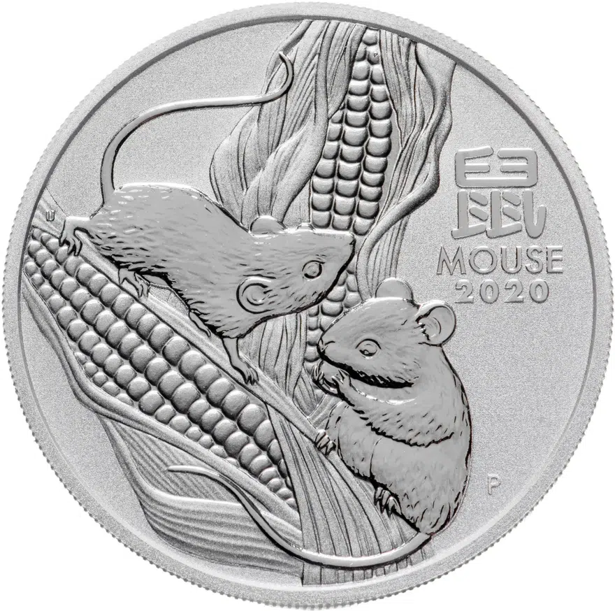 Австралия 1 доллар (dollar) 2020  Китайский гороскоп - год Крысы (Мыши), аверс