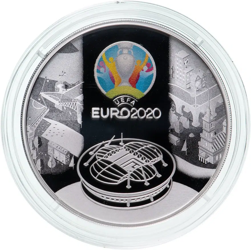 3 рубля 2021 СПМД Чемпионат Европы по футболу 2020 года (UEFA EURO 2020), аверс