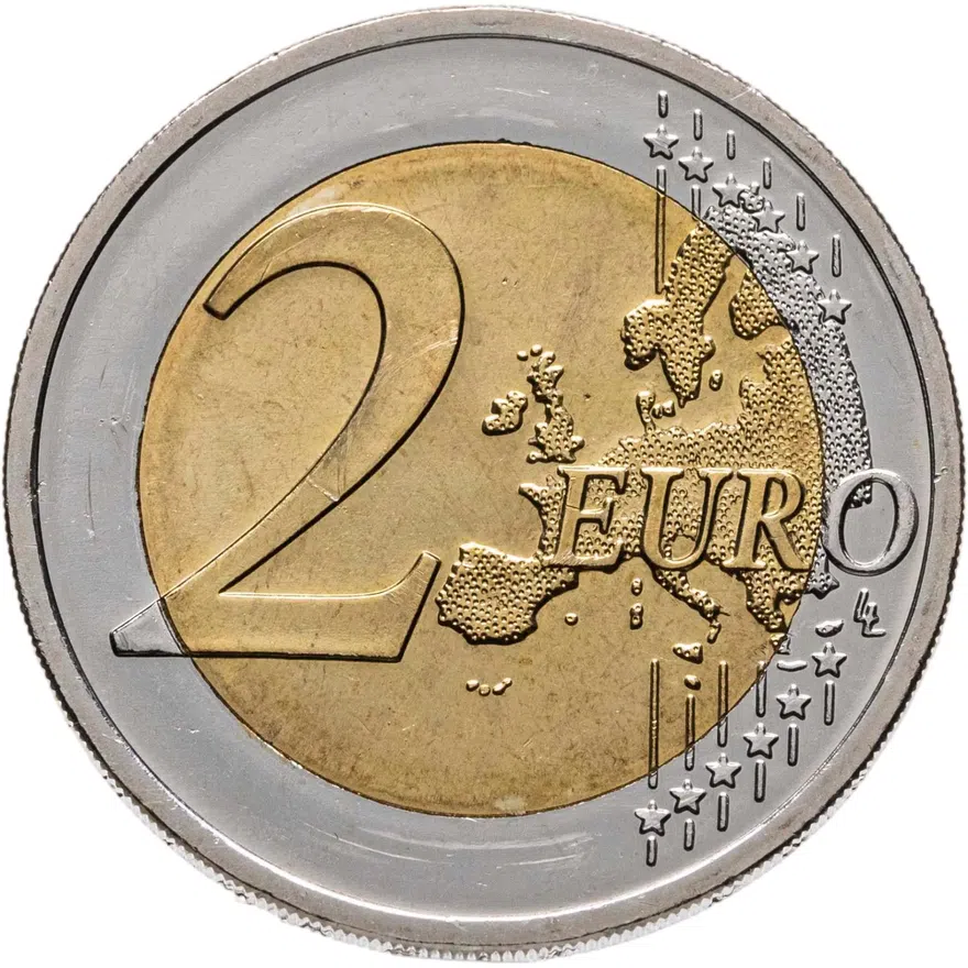 Германия 2 евро (euro) 2023 F 1275 лет со дня рождения Карла Великого, знак монетного двора "F" - Штутгарт, реверс