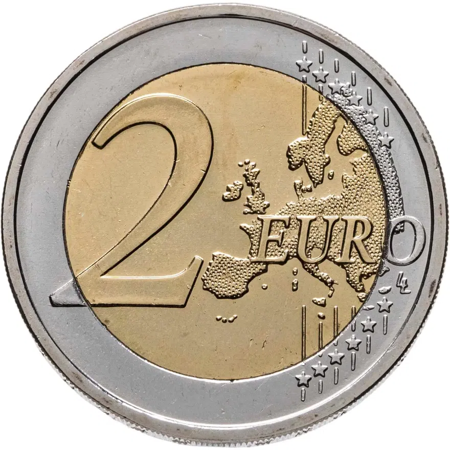 Германия 2 евро (euro) 2023 G 1275 лет со дня рождения Карла Великого, знак монетного двора "G" - Карлсруэ, реверс