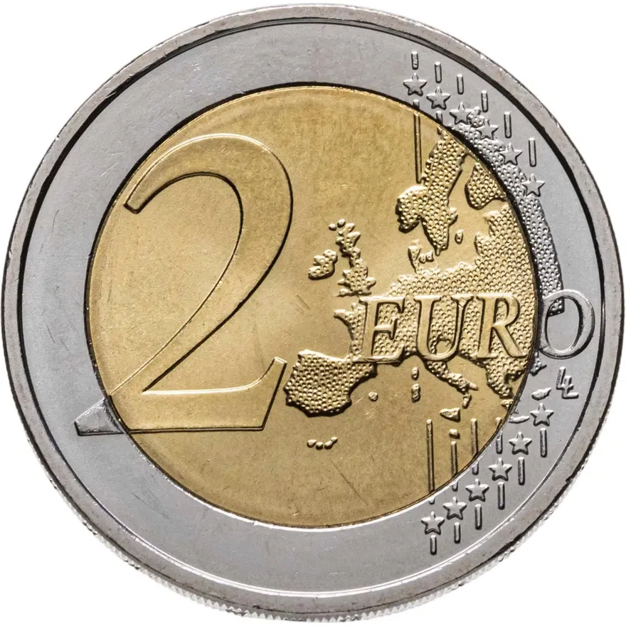 Германия 2 евро (euro) 2023 J 1275 лет со дня рождения Карла Великого, знак монетного двора "J" - Гамбург, реверс