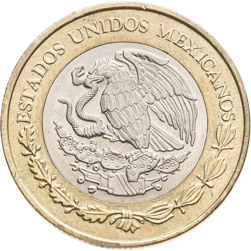 Мексика 10 песо (pesos) 2018, аверс